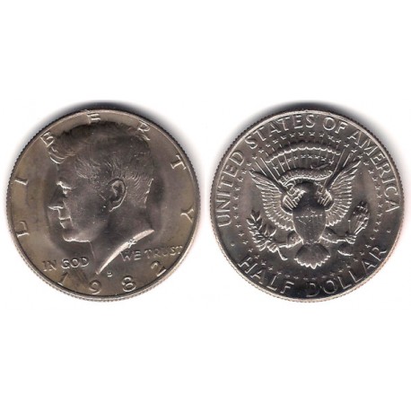 (A202b) Estados Unidos de América. 1982(D). Half Dollar (EBC)
