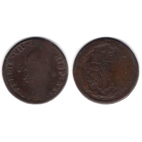 Fernando VII. 1820. 8 Maravedi (RC) Ceca de Jubia