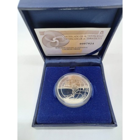 España. 2007. 10 Euro (Proof) (Plata) EuroBasket 07