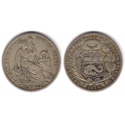 (218.2) Perú. 1926. 1 Sol (MBC) (Plata)