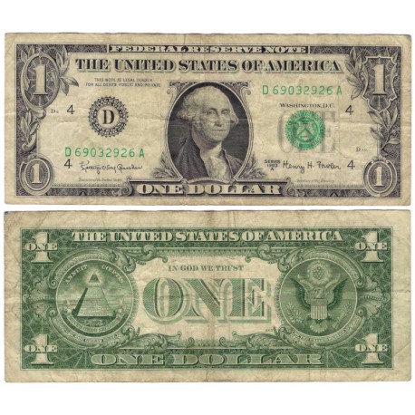 (443b) Estados Unidos de América. 1963(A). 1 Dollar (BC+)