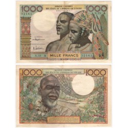 (103A) Estados África Oeste. 1959-65. 1000 Francs (MBC) A - Costa de Marfil