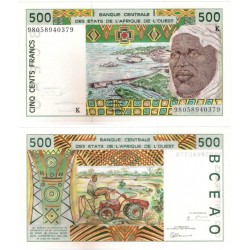 (710K) Estados África Oeste. 1998. 500 Francs (SC) K - Senegal