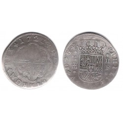 Felipe V. 1721. 2 Reales (BC+) (Plata) Ceca de Segovia F