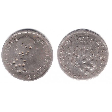 Carlos III. 1783. 2 Reales (BC) (Plata) Ceca de Lima MI