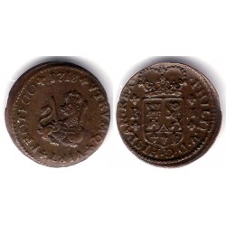 Felipe V. 1718. 1 Maravedi (MBC) Ceca de Barcelona