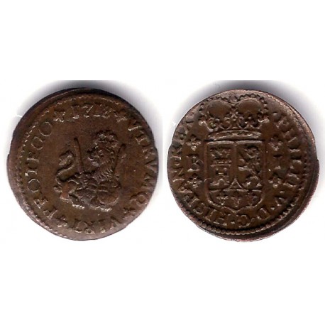Felipe V. 1718. 1 Maravedi (MBC) Ceca de Barcelona