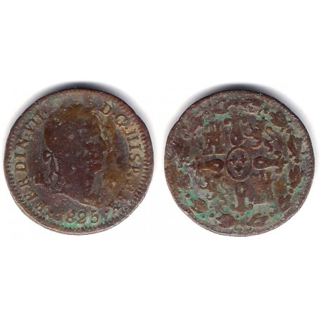 Fernando VII. 1825. 4 Maravedi (BC-) Ceca de Segovia