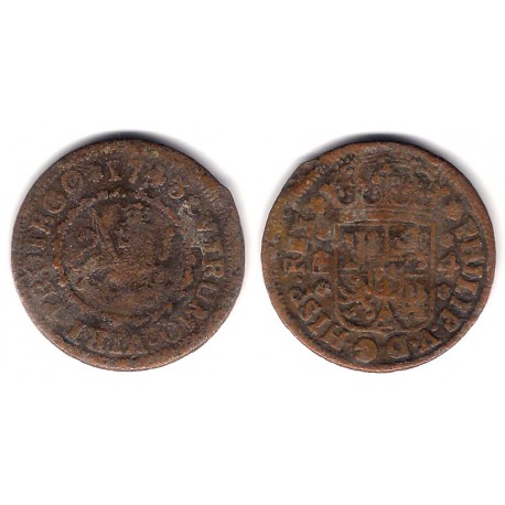 Felipe V. 1743. 4 Maravedi (BC/BC-) Ceca de Segovia