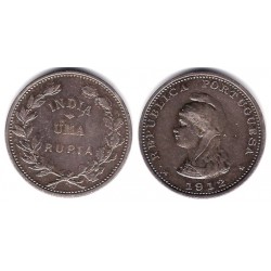 (18) India Portuguesa. 1912. 1 Rupia (MBC) (Plata)
