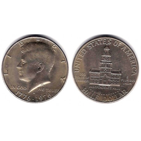 (205) Estados Unidos de América. 1976(D). Half Dollar (MBC)