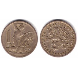 (4) Checoslovaquia. 1924. 1 Koruna (MBC)