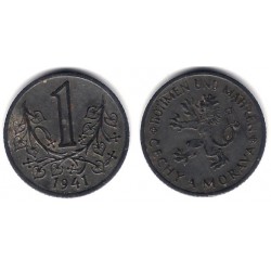 (4) Bohemia y Moravia. 1941. 1 Koruna (MBC+)