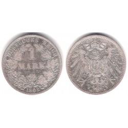 (14) Imperio Alemán. 1903(A). 1 Mark (MBC-) (Plata)