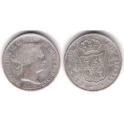 Isabel II. 1859. 4 Reales (MBC-) (Plata) Ceca de Barcelona