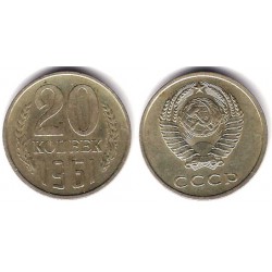 (Y132) Unión Soviética. 1961. 20 Kopeks (MBC)