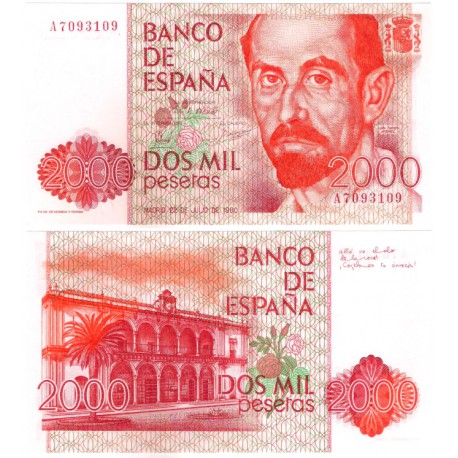 España. 1980. 2000 Pesetas (EBC+) Serie A