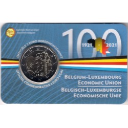 Bélgica. 2021. 2 Euro (SC) Unión Economica Bélgica-Luxemburgo