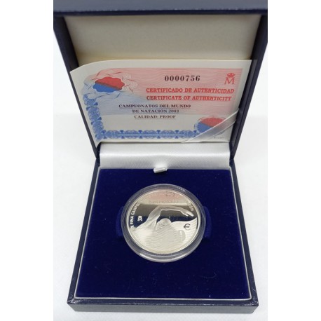 España. 2003. 10 Euro (Proof) (Plata) X Campeonatos del Mundo de Natación