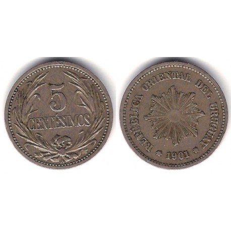 (21) Uruguay. 1901. 5 Centesimos (MBC)