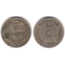 (21) Uruguay. 1909. 5 Centesimos (BC+)