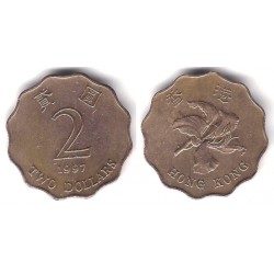 (64) Hong Kong. 1997. 2 Dollars (BC+)