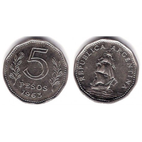 (59) Argentina. 1963. 5 Pesos (MBC)