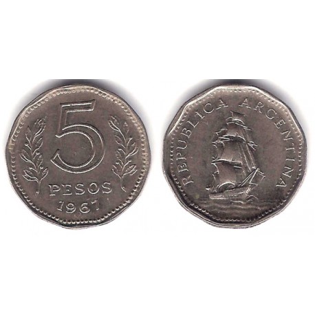 (59) Argentina. 1967. 5 Pesos (MBC-)