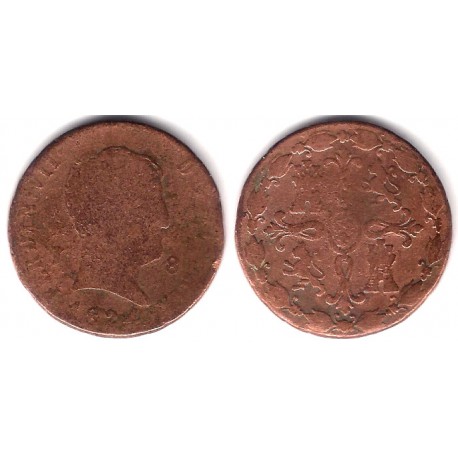 Fernando VII. 1824. 8 Maravedi (RC+) Ceca de Jubia