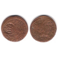 Felipe III. 1600. 2 Maravedi (BC) Ceca de Cuenca. Resello a 4 Maravedi