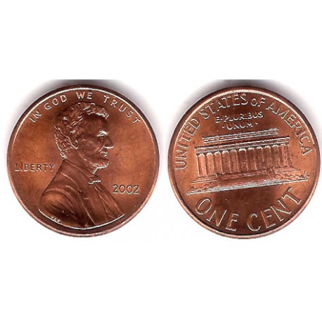 (201) Estados Unidos de América. 2002. 1 Cent (SC)