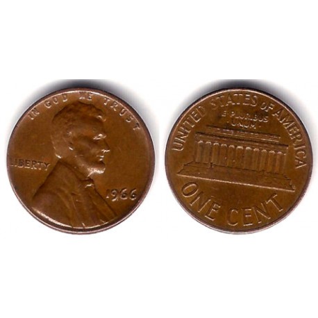 (201) Estados Unidos de América. 1966. 1 Cent (MBC)