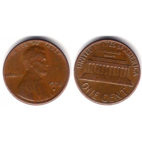 (201) Estados Unidos de América. 1978(D). 1 Cent (MBC)