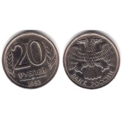 (Y314) Rusia. 1992. 20 Roubles (MBC)