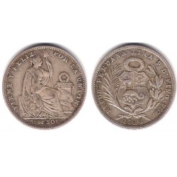 (205.2) Perú. 1916. 1/5 Sol (MBC) (Plata)