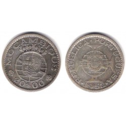 (80) Mozambique. 1952. 20 Escudos (MBC) (Plata)