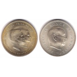 (856) Dinamarca. 1967. 10 Kroner (SC) (Plata)