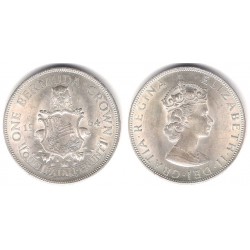 (14) Bermudas. 1964. 1 Crown (SC) (Plata)