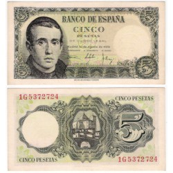 Estado Español. 1951. 5 Pesetas (SC) Serie 1G