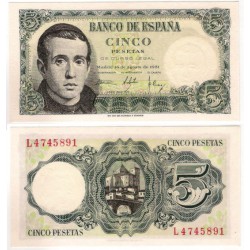 Estado Español. 1951. 5 Pesetas (SC) Serie L