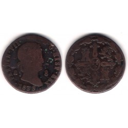 Fernando VII. 1833. 8 Maravedi (BC+) Ceca de Segovia