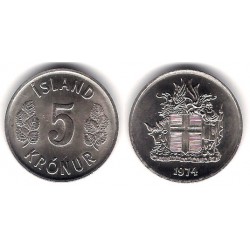 (18) Islandia. 1974. 5 Kronur (SC)