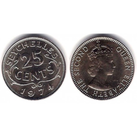 (11) Seychelles. 1974. 25 Cents (SC)
