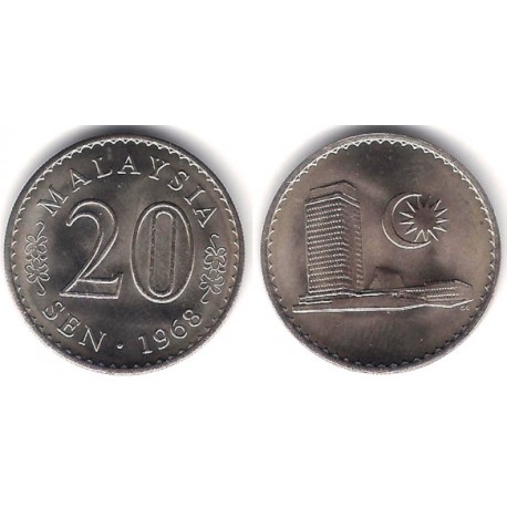 (4) Malasia. 1968. 20 Sen (SC)