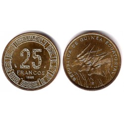 (60) Guinea Ecuatorial. 1985. 25 Francs (SC)