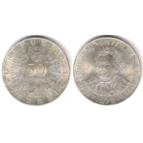 (2937) Austria. 1978. 50 Schilling (SC) (Plata)