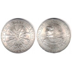 (2939) Austria. 1978. 100 Schilling (SC) (Plata)