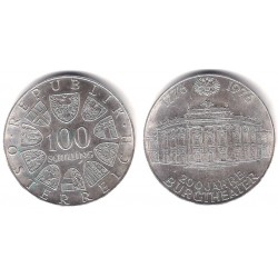 (2930) Austria. 1976. 100 Schilling (SC) (Plata)