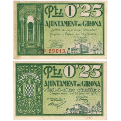 Gerona. 1937. 25 Céntimos (MBC)