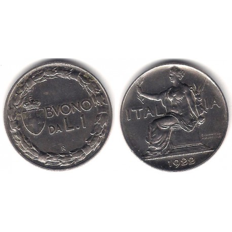 (62) Italia. 1922. 1 Lira (EBC)